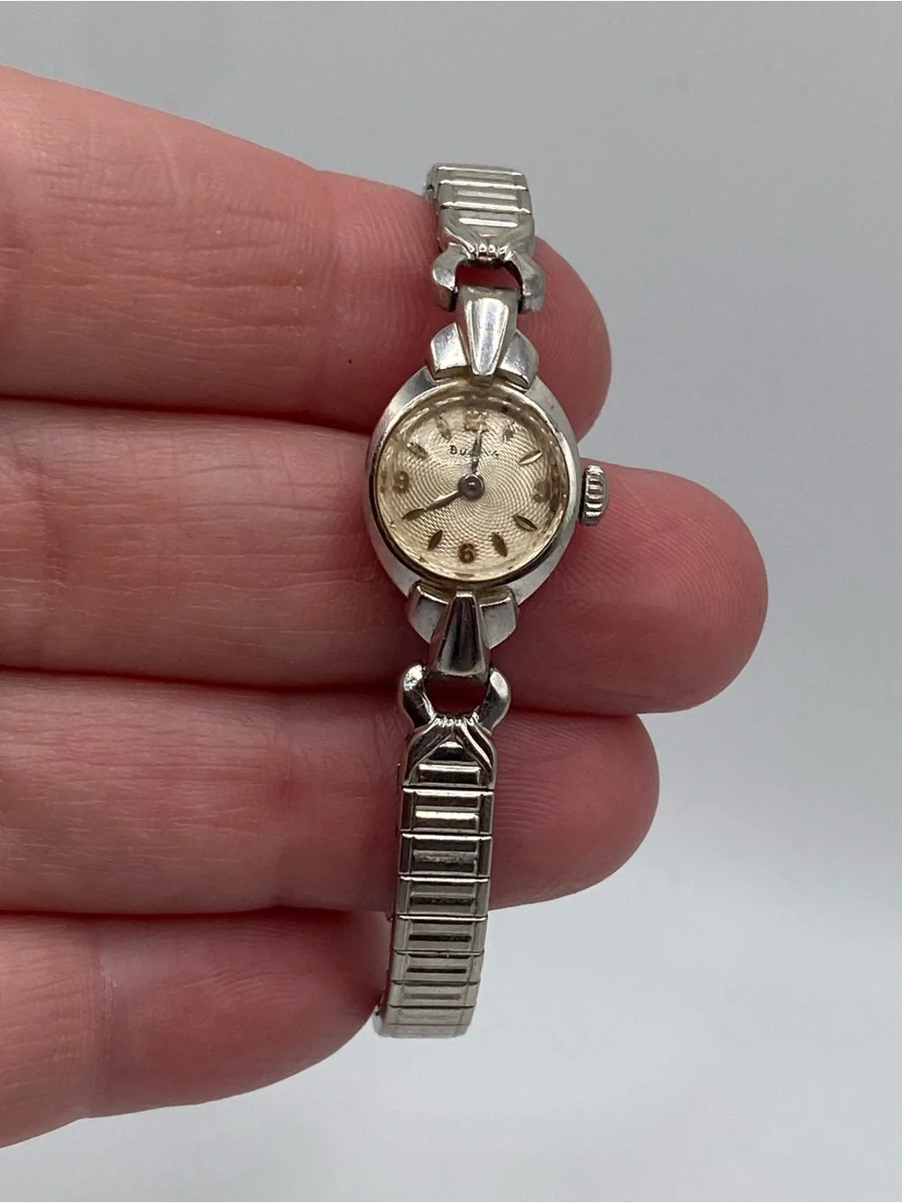 Bulova 10k rolled gold plate U4835 with Seidel  Ladies SilverTone Band Watch